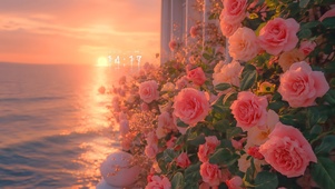夕阳花海