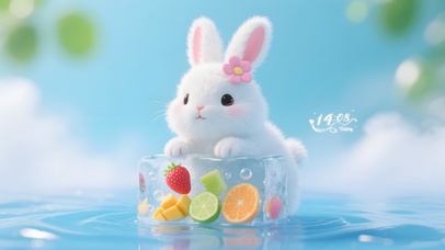 可爱水果小兔