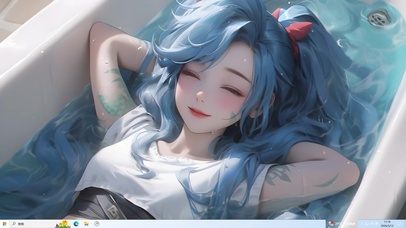 4K可爱鱼缸萝莉金克斯主题