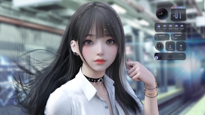 甜美清纯地铁站少女