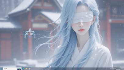 古风雪中佳人主题