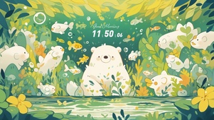 小清新卡通小熊高清壁纸