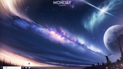 4k夜空星球月亮仰望