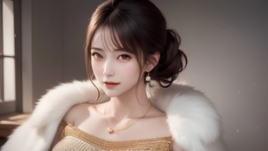 4k清纯可爱插画美女