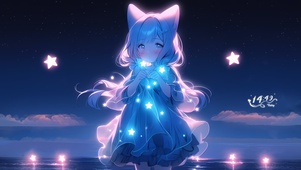 海边 星光女孩
