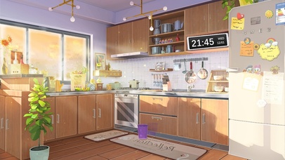 唯美治愈夕阳厨房