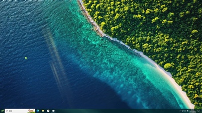 唯美航拍海岸线主题