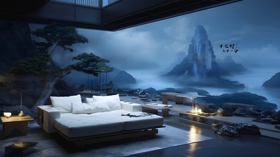 云雾弥漫的卧室	