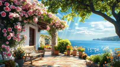 唯美海边玫瑰房