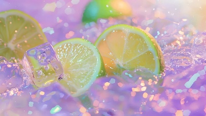 清凉柠檬糖果冰块