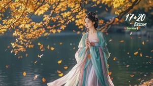 树下古风美女