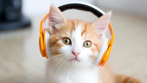 爱听歌的小猫咪