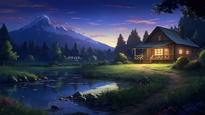 4K唯美山间小屋