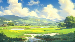 鸟鸣花香山谷