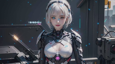 白发性感机甲美女4K高清