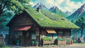 4K唯美治愈宫崎骏动漫小屋