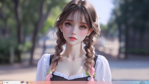 清纯双马尾女孩主题