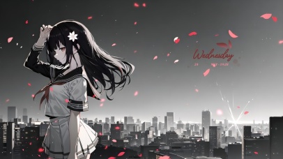 4K风吹散了头发，吹乱了我的心