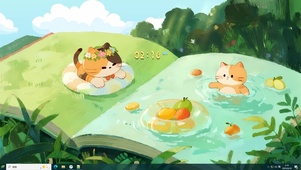 温泉泡澡猫咪