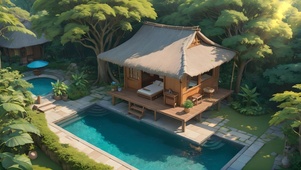 泳池度假小屋