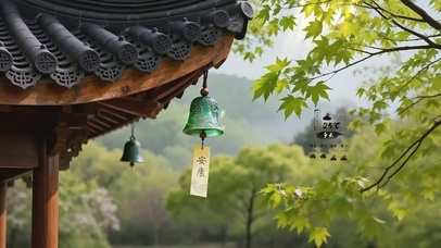 清新屋檐铃铛
