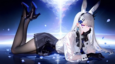 趴着的黑丝御姐高跟鞋-霜星