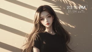 暖阳微熏少女