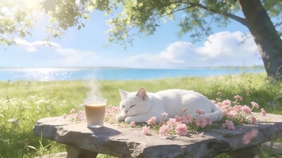 湖光酣眠的猫