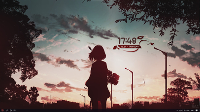 落日弥漫（含时钟）