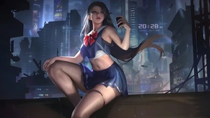 黑丝制服美女