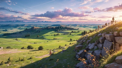 4K 阳光下治愈平原