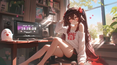 睡衣萝莉双马尾女孩