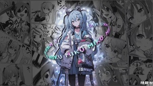 二次元 炫酷文字环绕壁纸