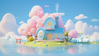 护眼小清新房屋