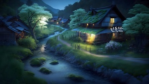 治愈 谧静的夜间乡村