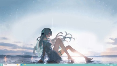 海边长发美女