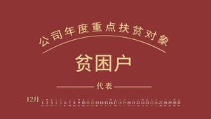公司年度重点扶贫对象