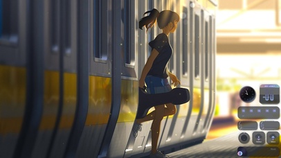 4K超清站台上的女孩