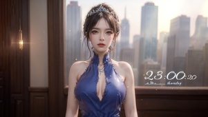 纯欲系可爱蓝衣女孩