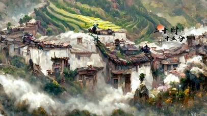 中国风乡村风景