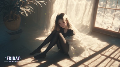 她的每个动作都像是湖面上的涟漪