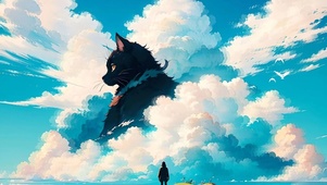 云中的巨大猫咪