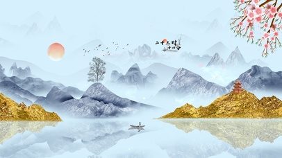 4k 中国风春天风景