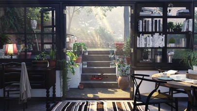 4K唯美治愈别墅花园