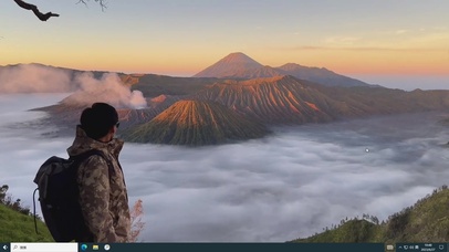 绝美风景 云端火山 日出 夕阳