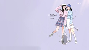 网球服女孩