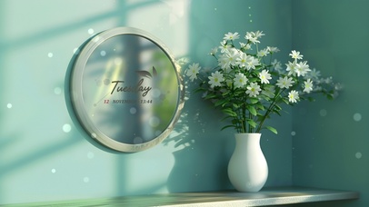 清新文艺插花雏菊