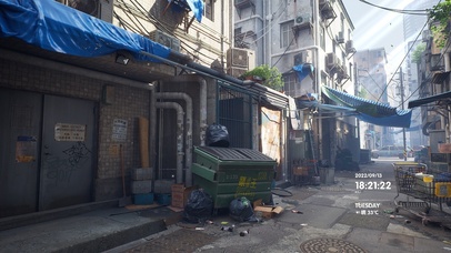 4K城市街道小巷