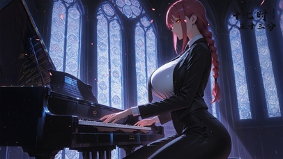 钢琴樱花少女
