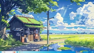 宫崎骏风格风景-桌面主题